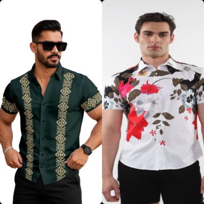 Men Slim Fit Printed Casual Shirt ( COMBO)