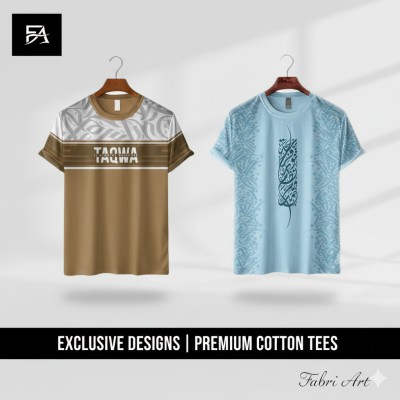 Sage Harmony Calligraphy T-Shirt (2pic Combo)